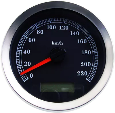 DRAG SPECIALTIES Programmable Speedometer - Black Face - KM/H 83101B