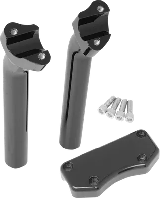 DRAG SPECIALTIES Risers - 9-1/2" - Buffalo - Top - Black 0602-0595
