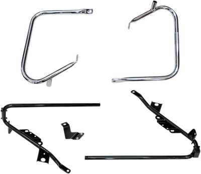 DRAG SPECIALTIES Saddlebag Support Kit - Chrome - FL '97-'08 FLT 21026