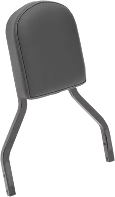 DRAG SPECIALTIES Sissy Bar Pad - Short - Smooth - Black W/Solar Reflective Leather Top Stitch 0822-0299