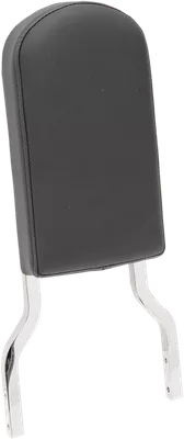 DRAG SPECIALTIES Sissy Bar Pad - Tall - Smooth - Black W/Solar Reflective Leather Top Stitch 0822-0298