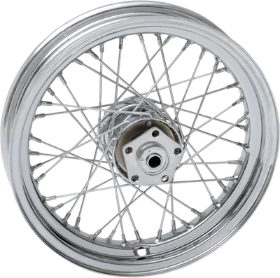 DRAG SPECIALTIES Wheel - Laced - 40 Spoke - Front/Rear - Chrome - 16x3 19076A