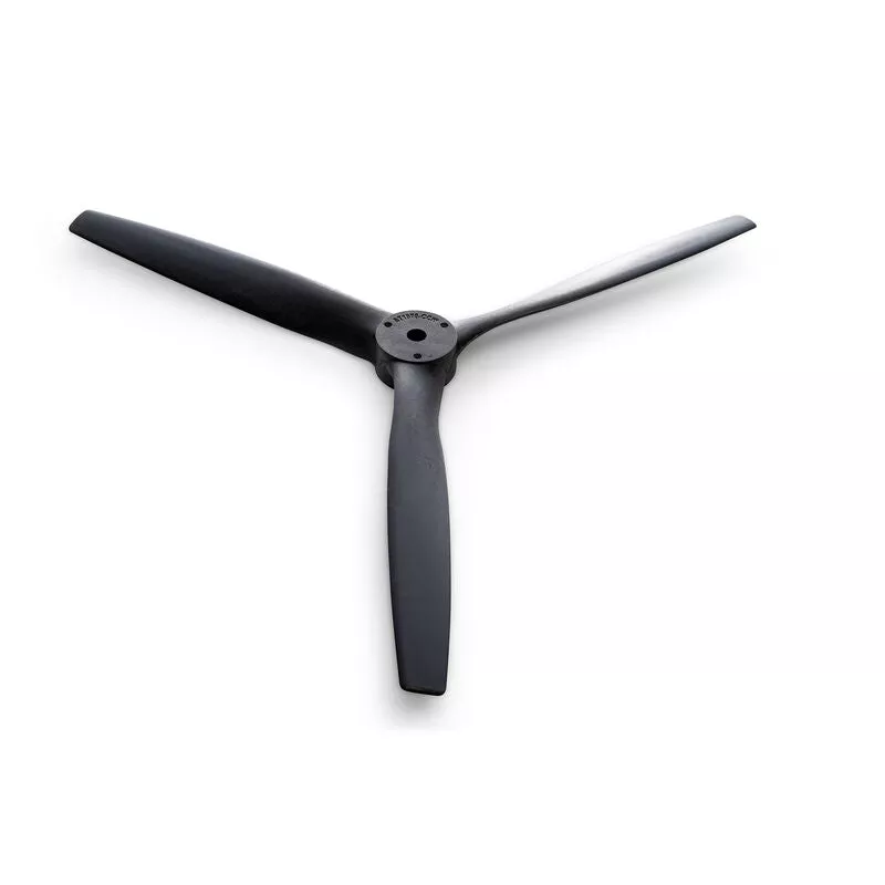 E-flite 10x7 3-Blade Propeller, CCW (Green Adapter)