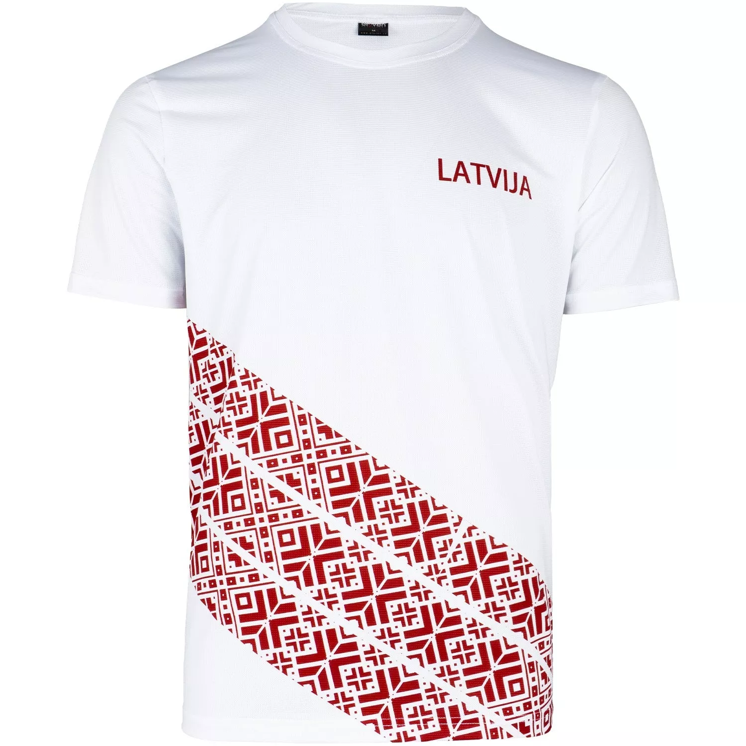 ELEVEN SPORTSWEAR Men's short sleeve yersey LATVIA - white