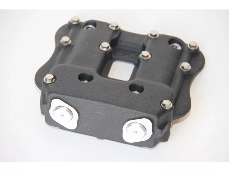 EMD, 'XR Style' WTF Rocker Cover. Black Cut for Harley Davidson