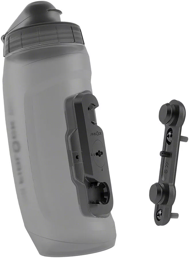 Fidlock TWIST Water Bottle Cage Set - Bike Base Mount Bolt-On 590ml Smoke