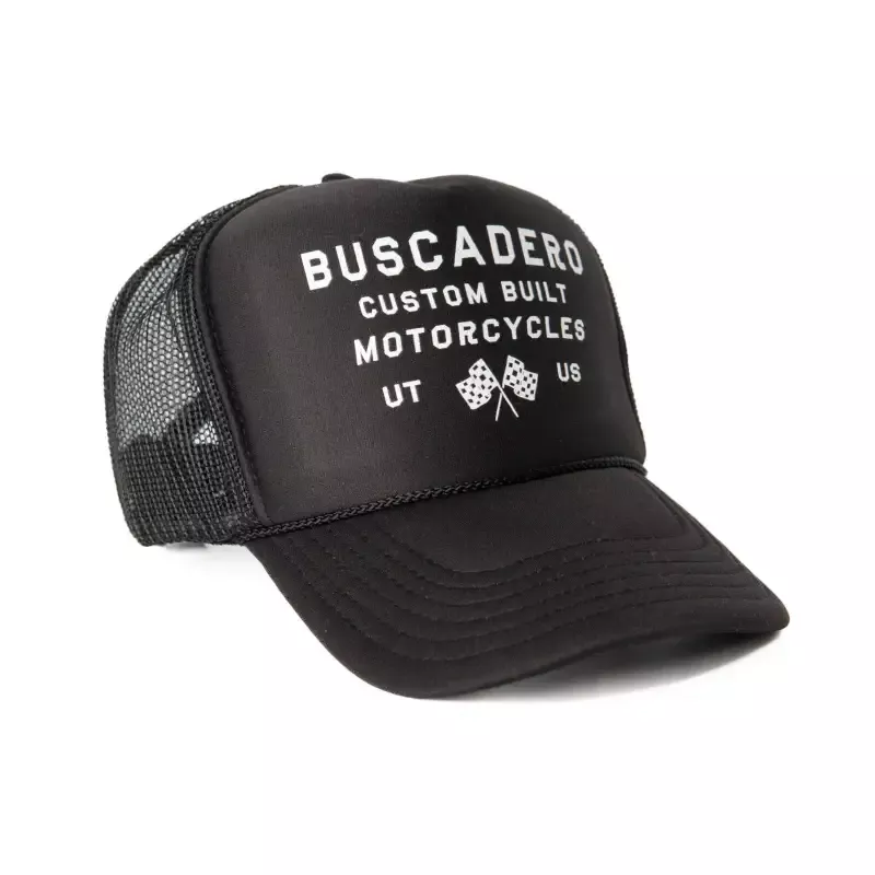‘Flags’ Foam Trucker Hat – Black