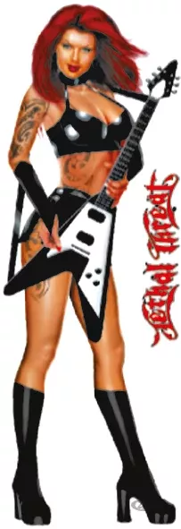 FLYING V GIRL 3"X10" For Harley-Davidson