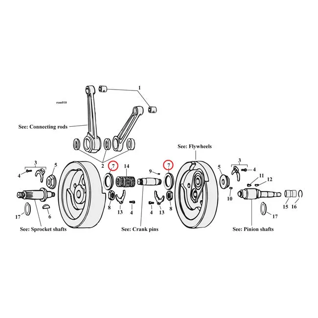 Flywheel Thrust Washers, Steel For Harley-Davidson