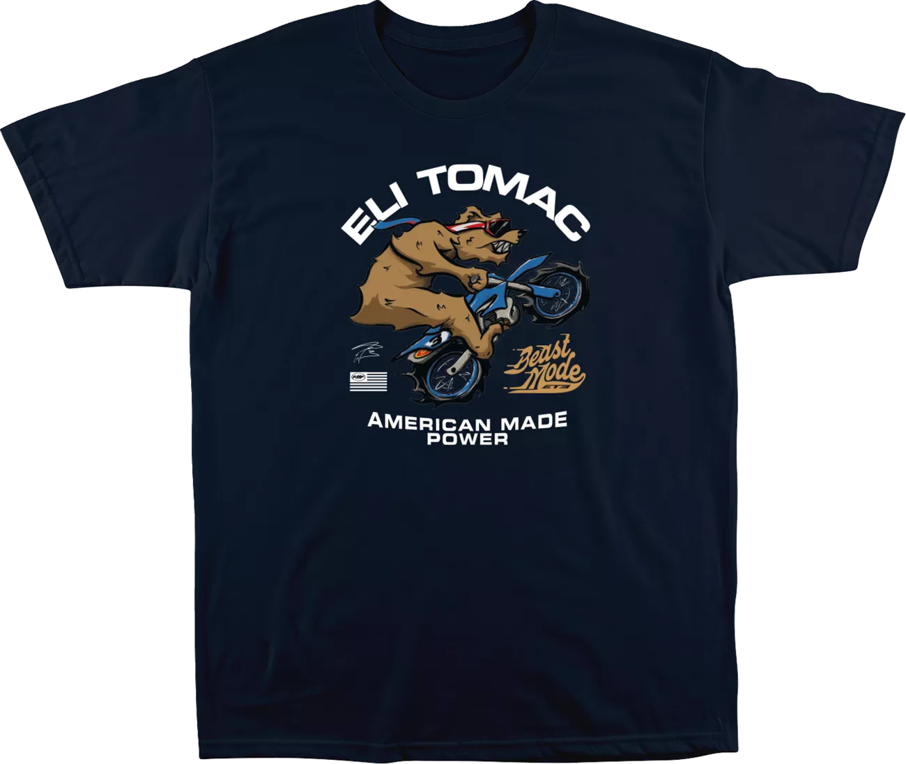 FMF B3AR Navy T-Shirt - 2XL | Soft Spun Cotton with Graphics