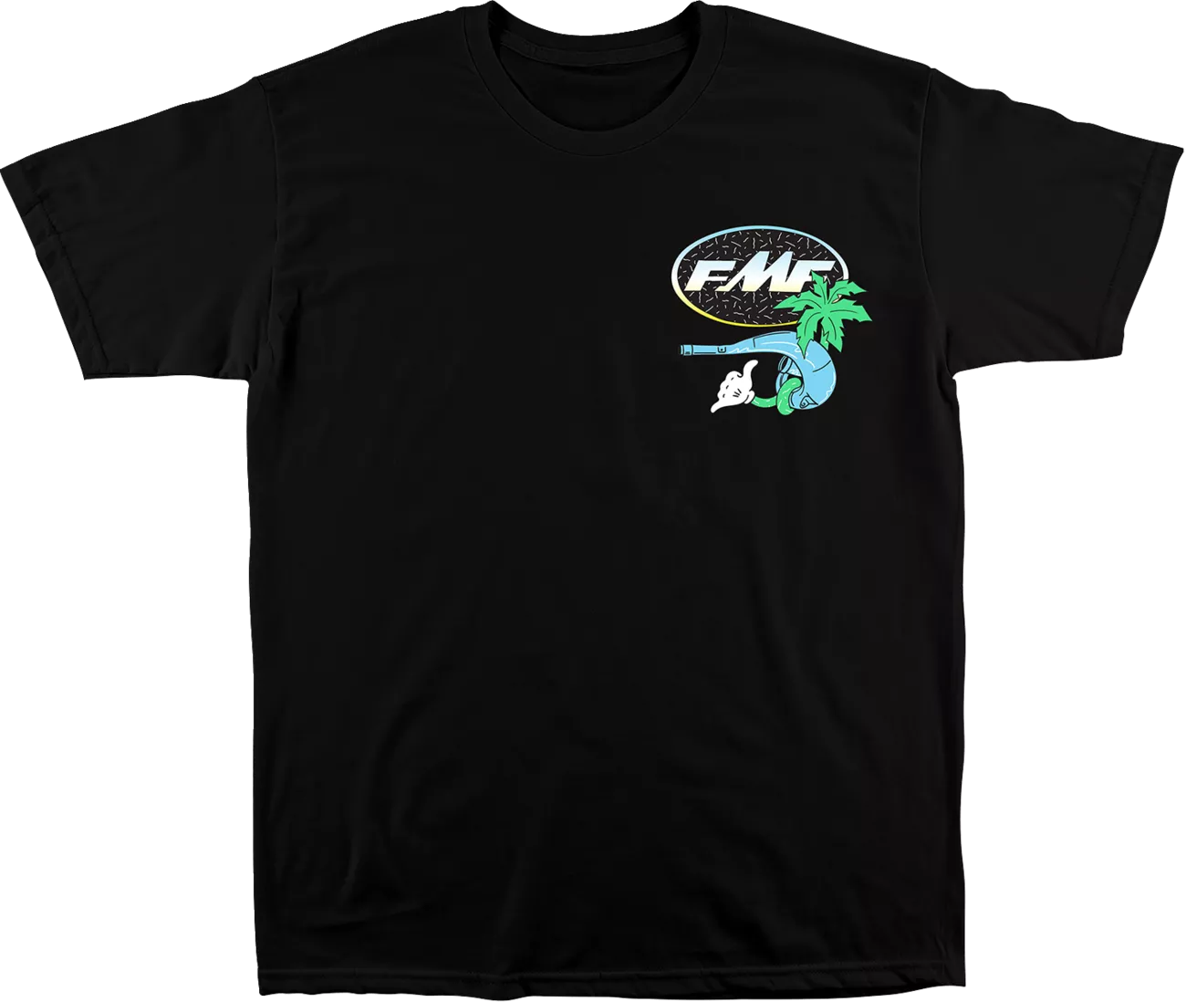 FMF Day-Glo T-Shirt Black XL SU25118901BLKXL with Graphic Design
