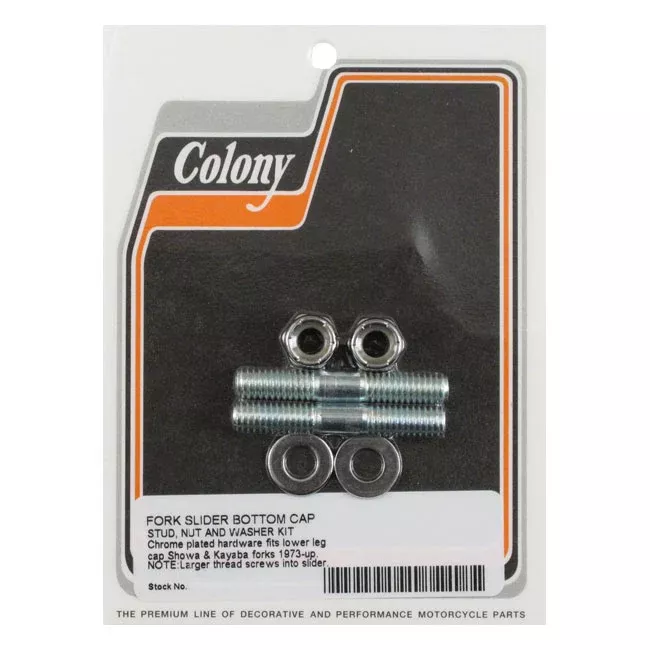 Fork Studs Fork Slider Bottom Cap Stud Nut Chrome For Harley-Davidson