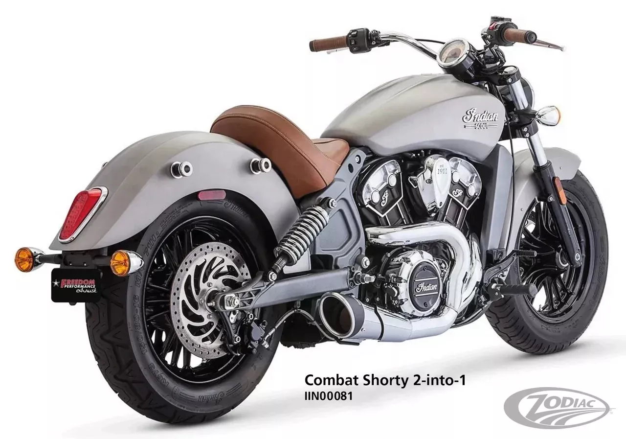 FREEDOM INDIAN SCOUT 2:1 SHORTY CH/BK For Harley-Davidson