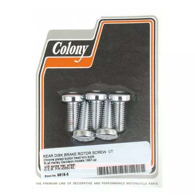 Front/Rear Button Head Torx Brake Disc Bolt Kit for Harley-Davidson