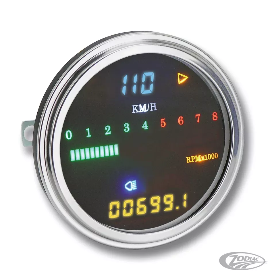 Full Digital Speedometer/Tachometer KPH With Cable For Harley-Davidson