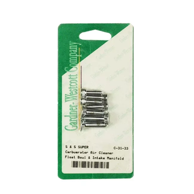 Gardner-Wescott S&S Allen Head Carburetor and Filter Bolt Kit for Harley-Davidson