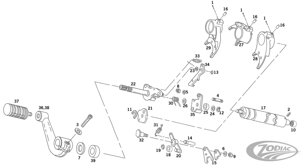 Gear Shift Parts for Sportster 1991-2003