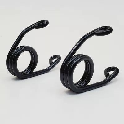 Gloss Black 2-1/2” Heavy Duty Scissor Style Torsion Springs for Custom Motorcycle Solo Seat Applications – SOLD AS A PAIR - Chopper Bobber Harley Hardtail Clothespin Old School Vintage