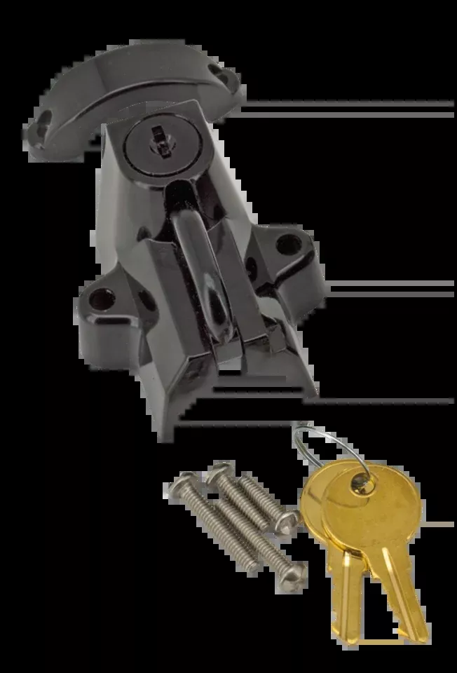 Gloss Black Helmet Lock and Key Kit for Harley-Davidson