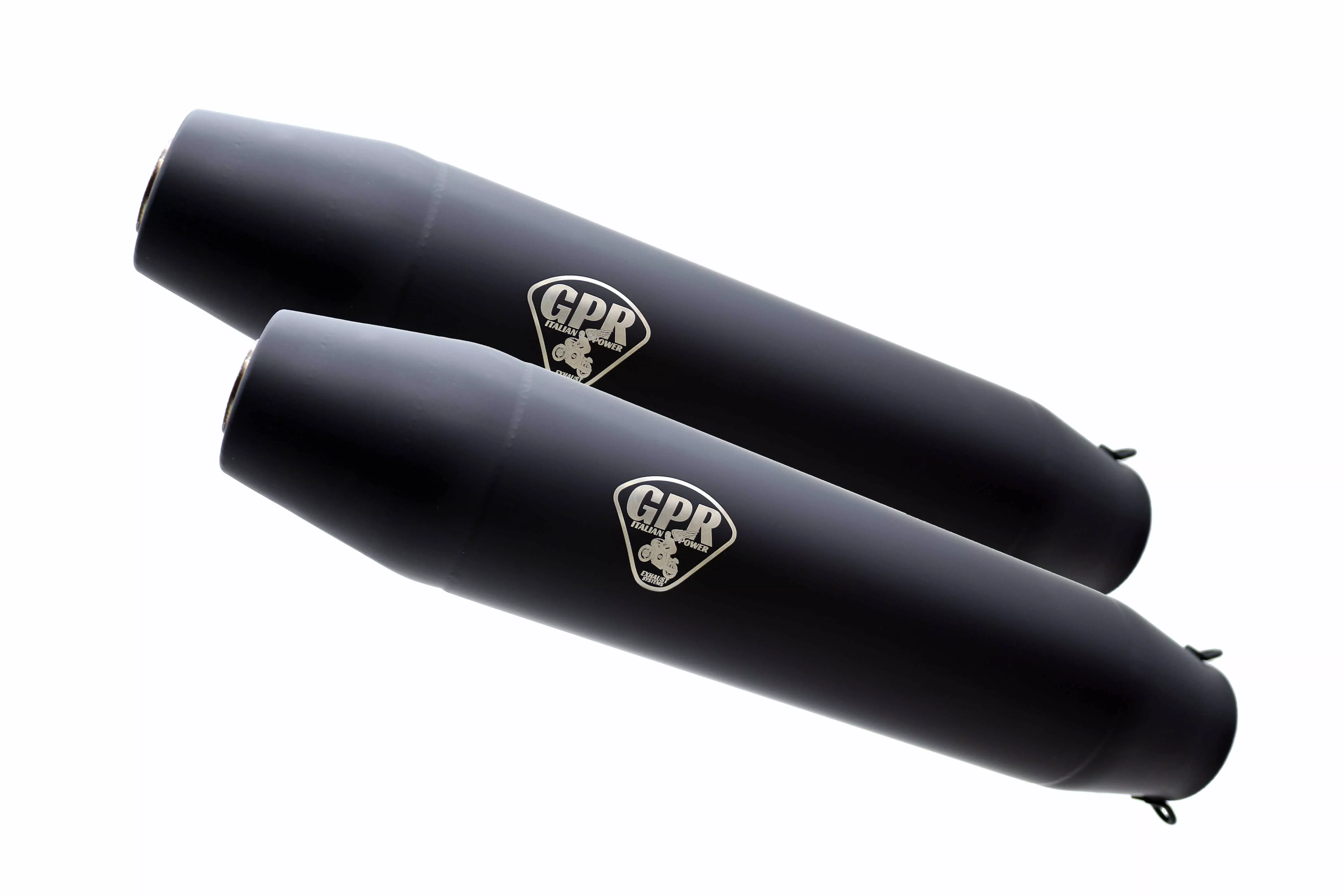 GPR Exhaust - Deeptone Black Cafè Racer Silencers without Link Pipe for BMW K 1100 LT - 1992 to 1999