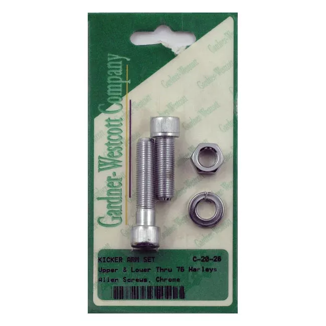 GW Kickstand and Pedal Mounting Kit. Chrome Allen Heads for Harley-Davidson