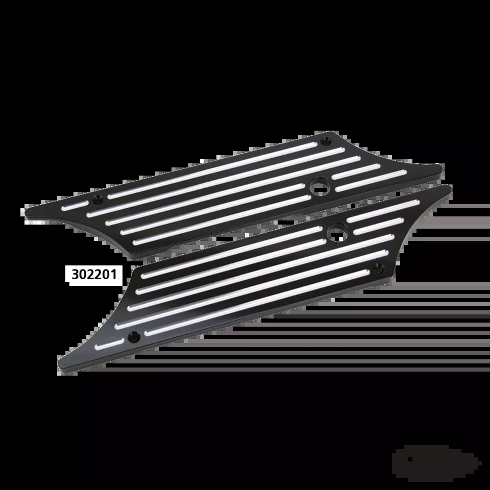 GZP Black Cut Billet Latch Covers FLH/T93 For Harley-Davidson