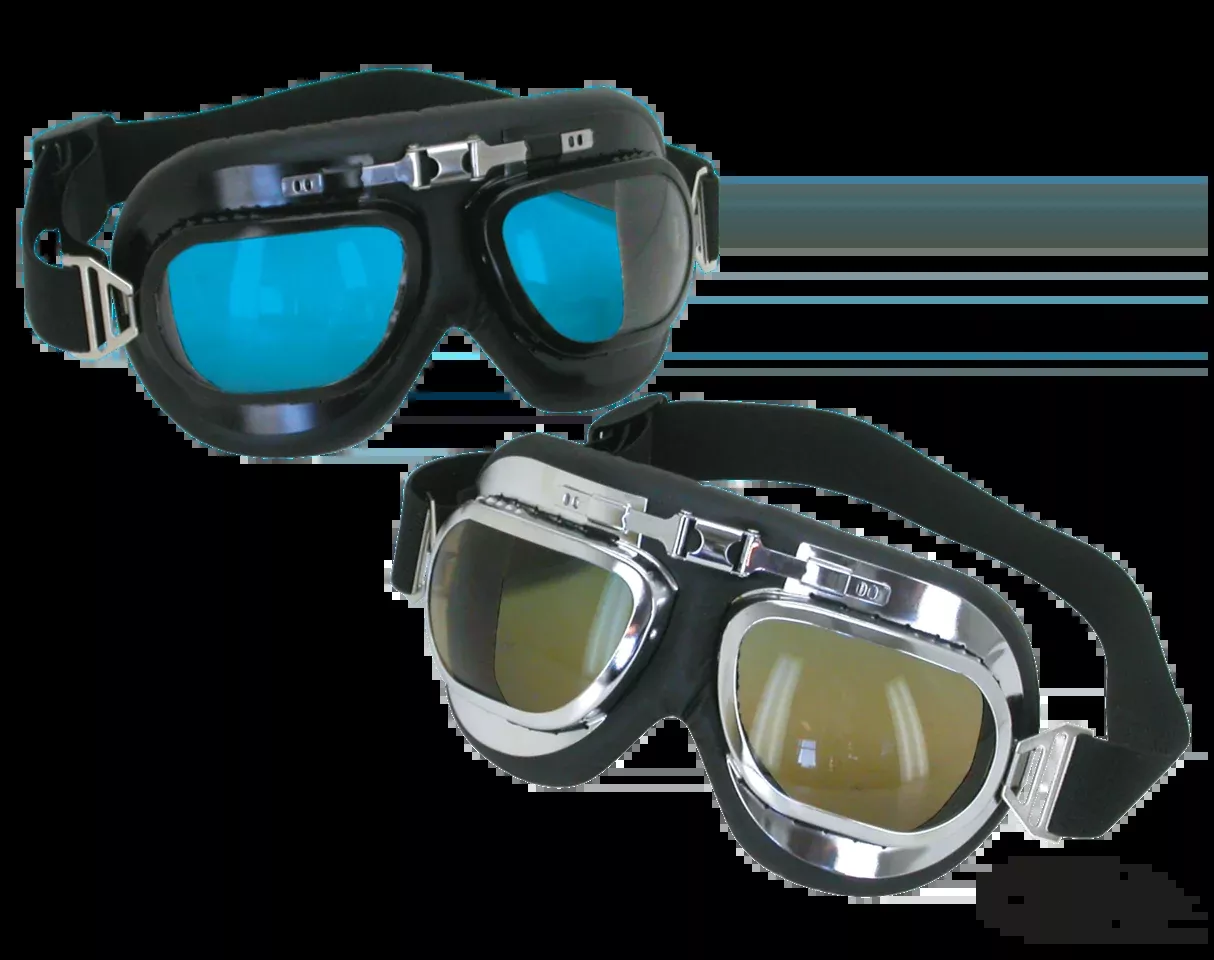 GZP Contoured Lens Goggles with Chrome Frame for Harley-Davidson