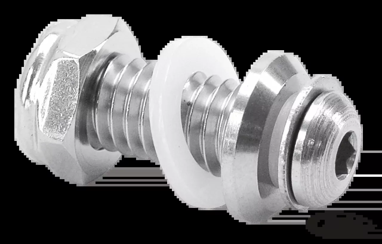 GZP Pol. S/S Seat Hold-Down Screw Set with Washer for Harley-Davidson