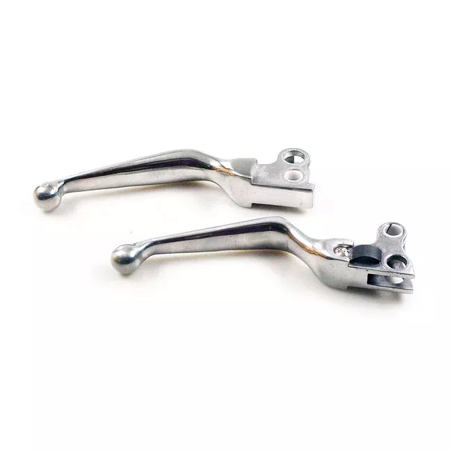 Handlebar Lever Set, 93-Up Style, Polished for Harley-Davidson