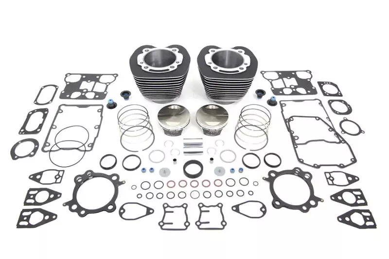 Harley Davidson 2007-17′ FXST, FLST, FXD, FLT 110″ CI Big Bore Cylinder Kit-Black