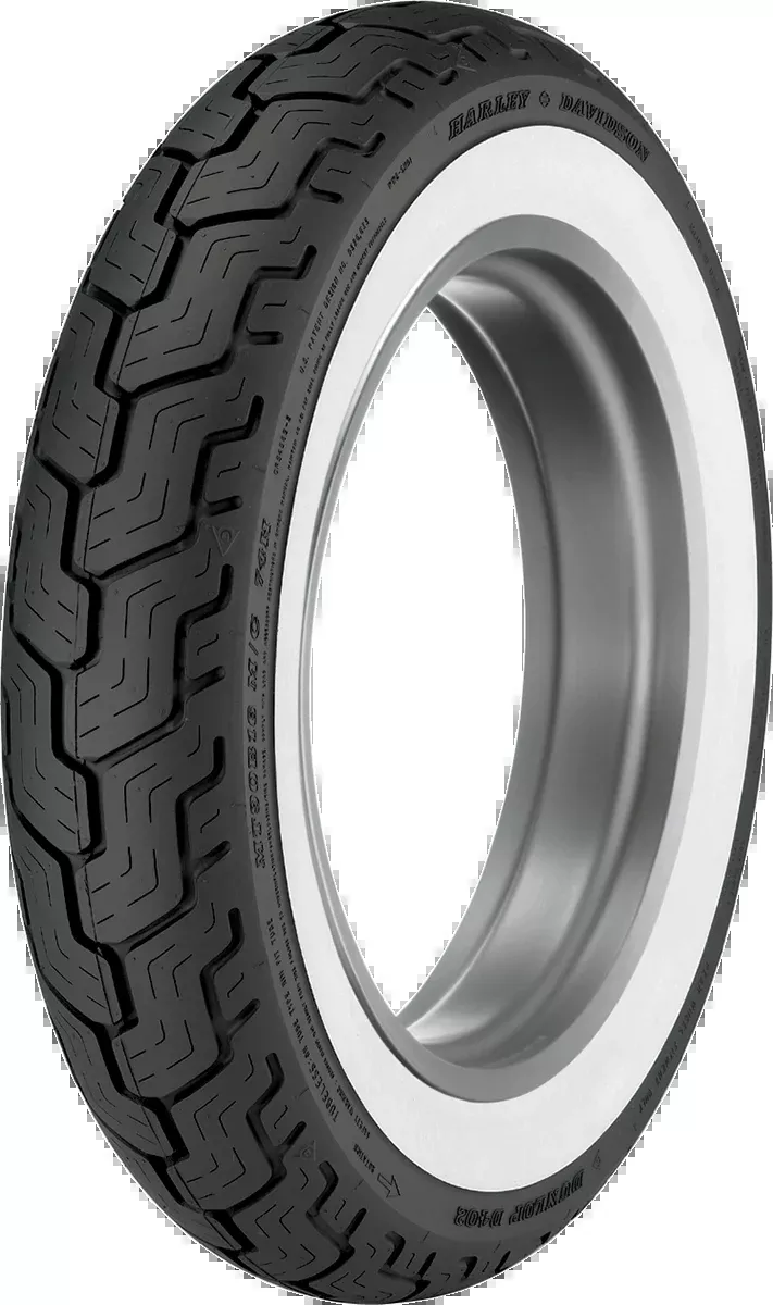 Harley-Davidson Dunlop D402 MT90B16 Rear Tire White Wall WWW