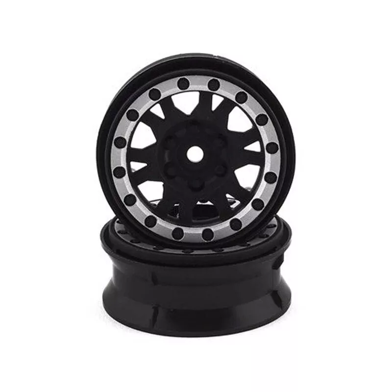 Impulse 1.9" Black/Silver Wheel (2): Crawlers F/R
