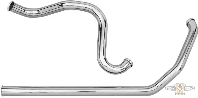 Independent Dual Headers for Panheads and Shovels Chrome For Harley-Davidson