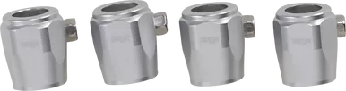 JAGG OIL COOLERS Hose Finishers - Silver - 4-Pack 22-JHF06-SL-4