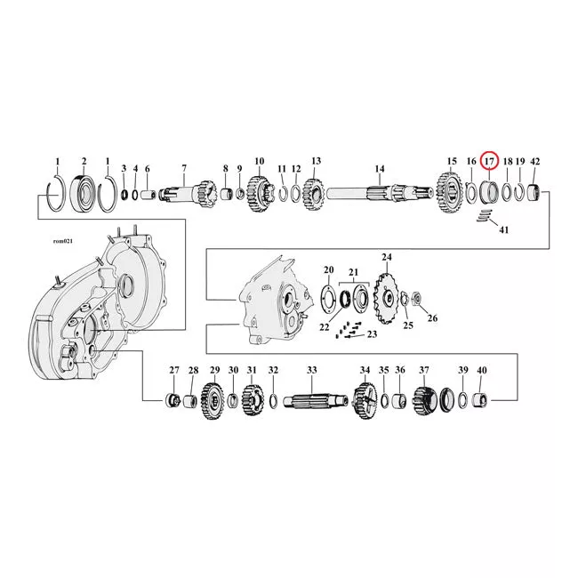 JIMS, Mainshaft Bearing Race. Std For Harley-Davidson