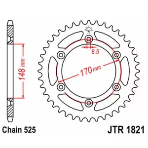 JT SprocketsStandard Steel Motorcycle Sprocket 525