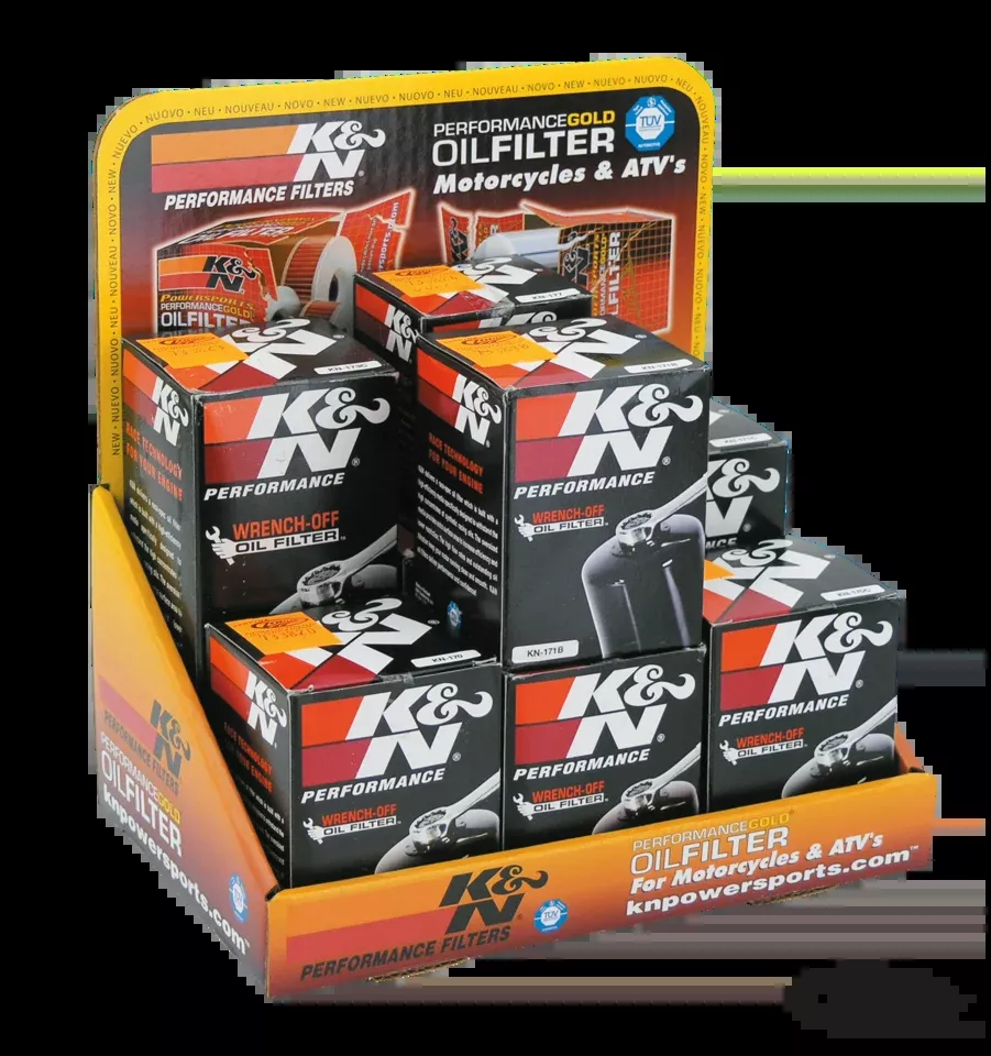K&N Chrome Wrench-off oil filter short For Harley-Davidson