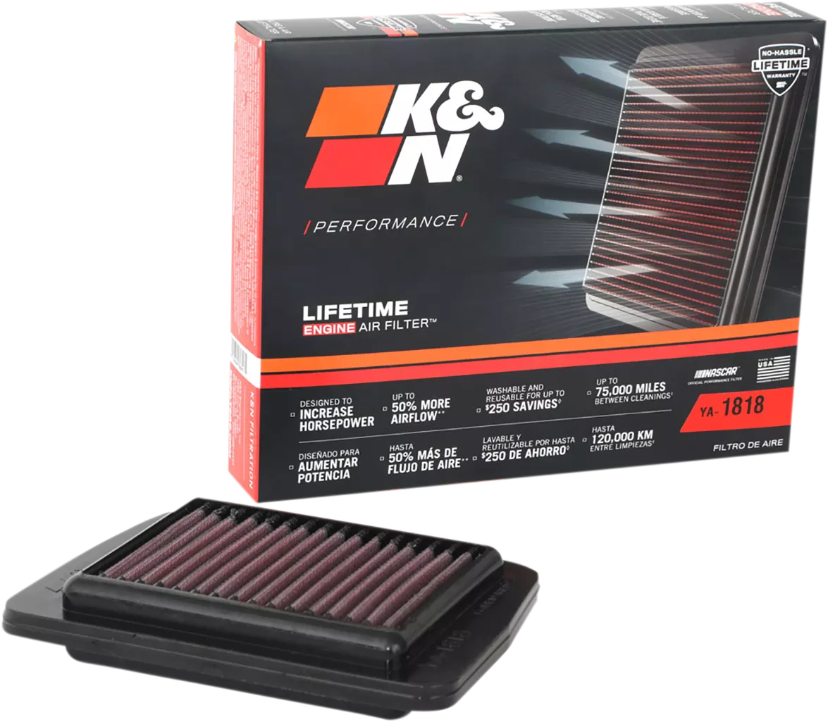 K&N OE Replacement High-Flow Air Filter for Yamaha YA-1818