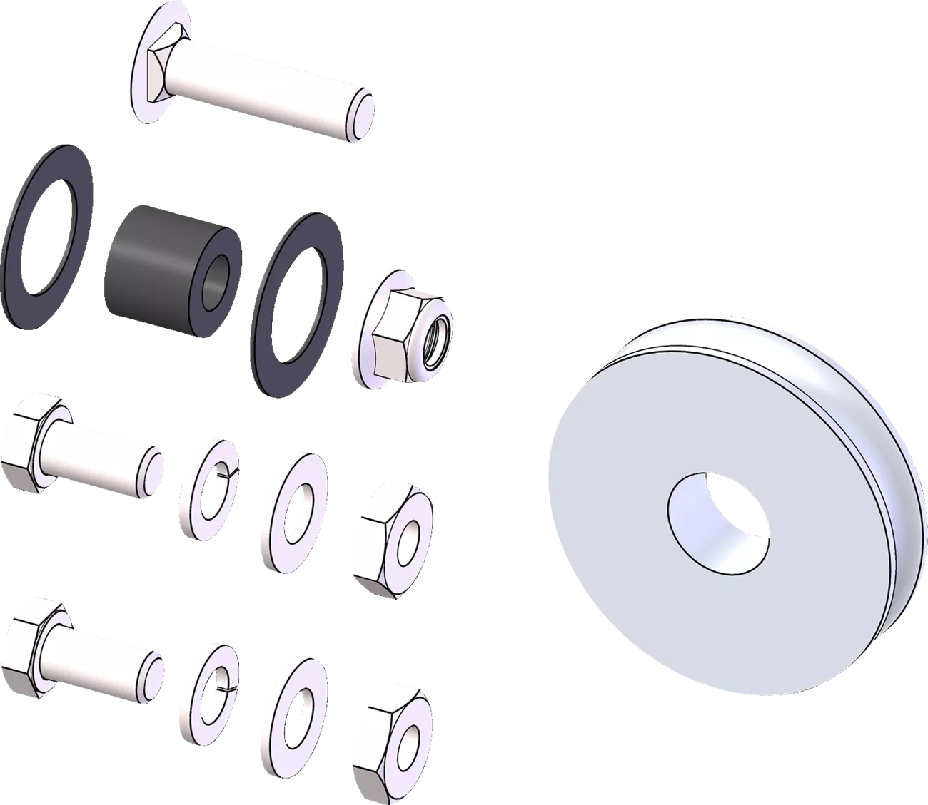 KFI PRODUCTS Manual Lift Pulley P800280-R for Plow Mounting Hardware