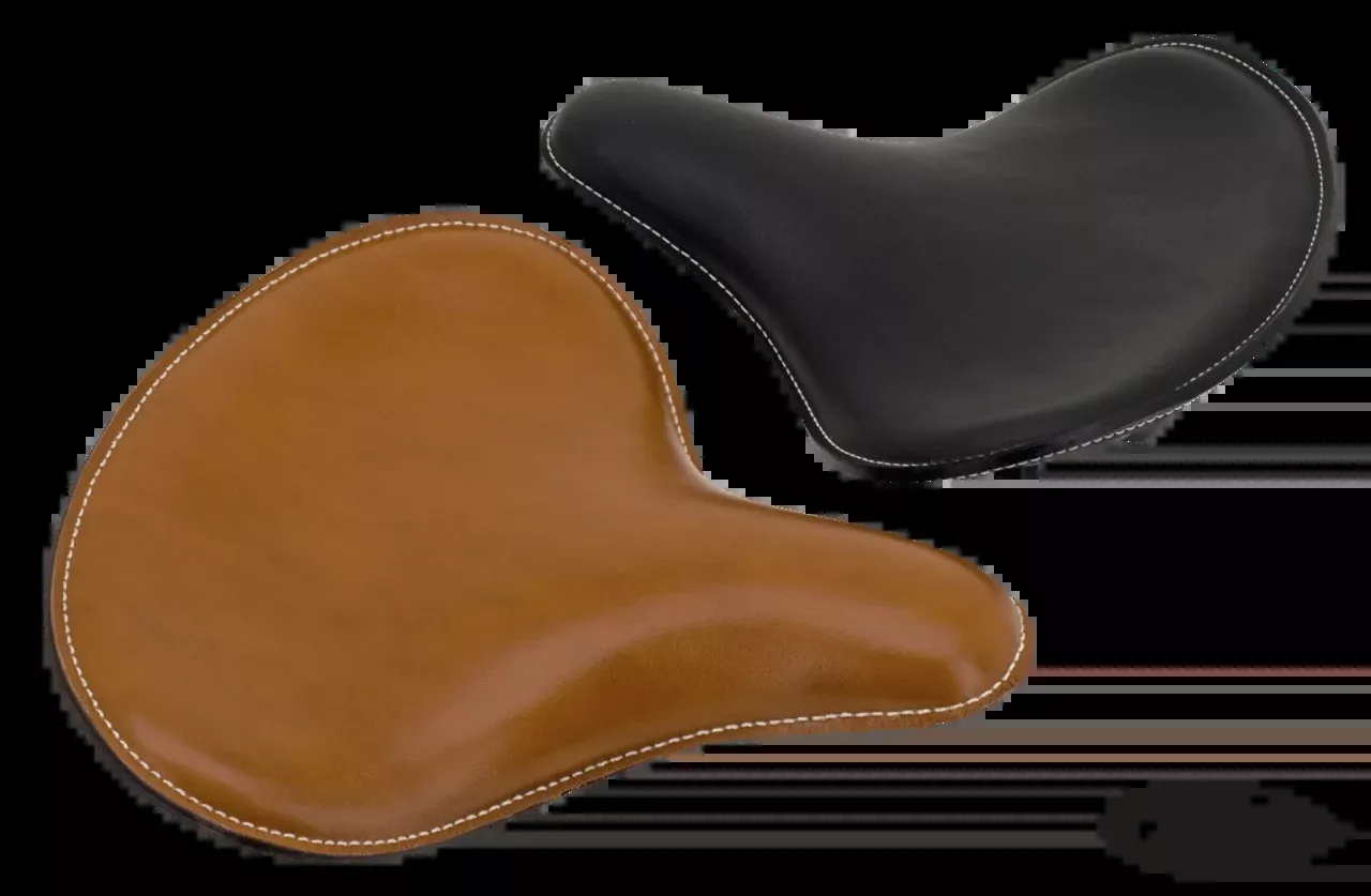 KR/Bobber style brown leather seat For Harley-Davidson