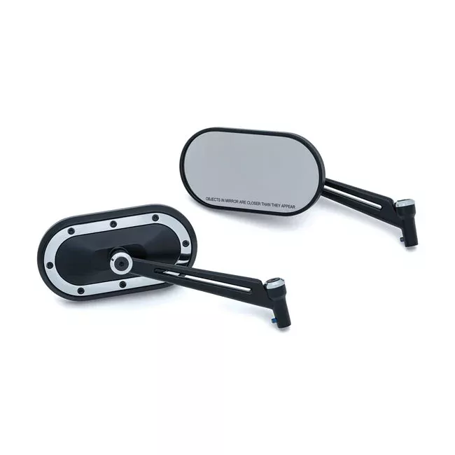 Kuryakyn Heavy Industry Mirrors Blk/Chr For Harley-Davidson