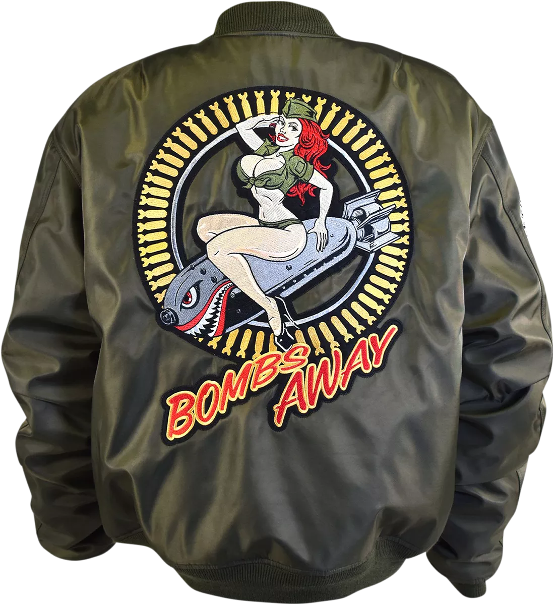 LETHAL THREAT Bombs Away Jacket - Green 3XL (Part Number: JT84030XXXL)