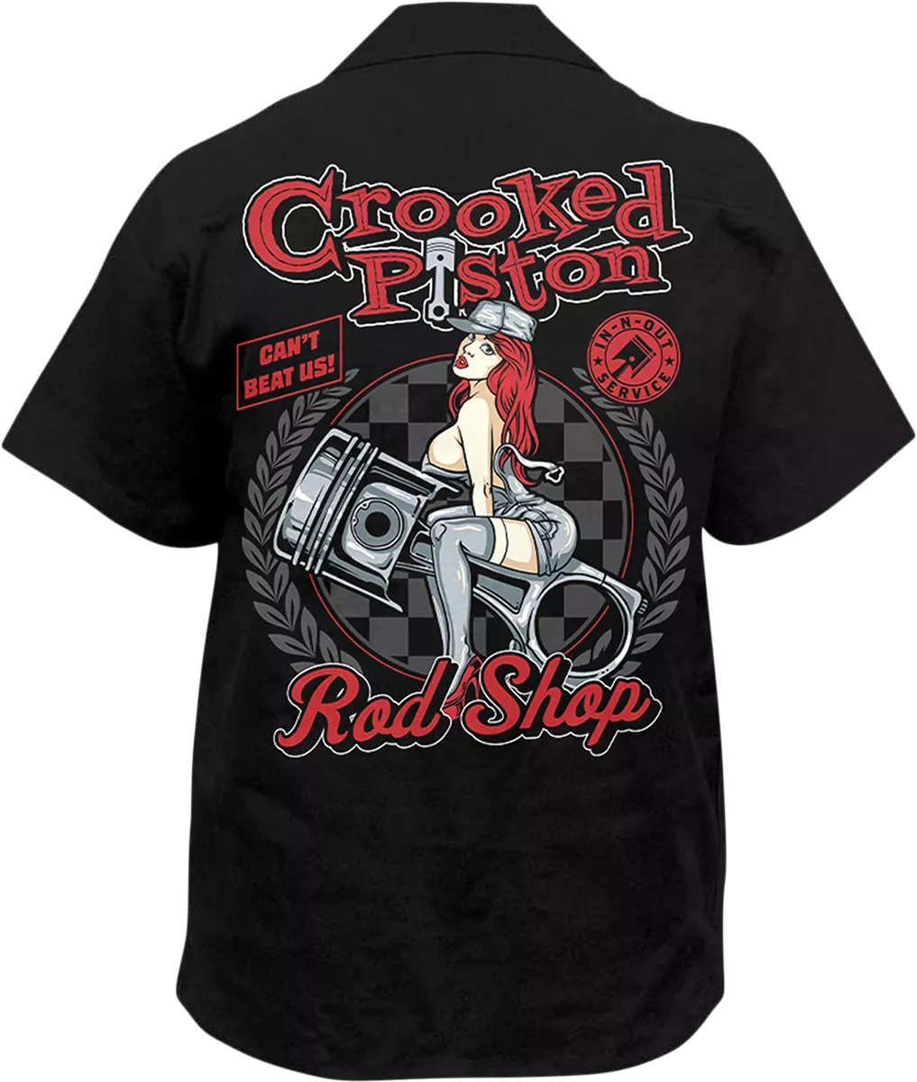 Lethal Threat Crooked Piston Shirt in Black - Medium (Part Number: HW50230M)
