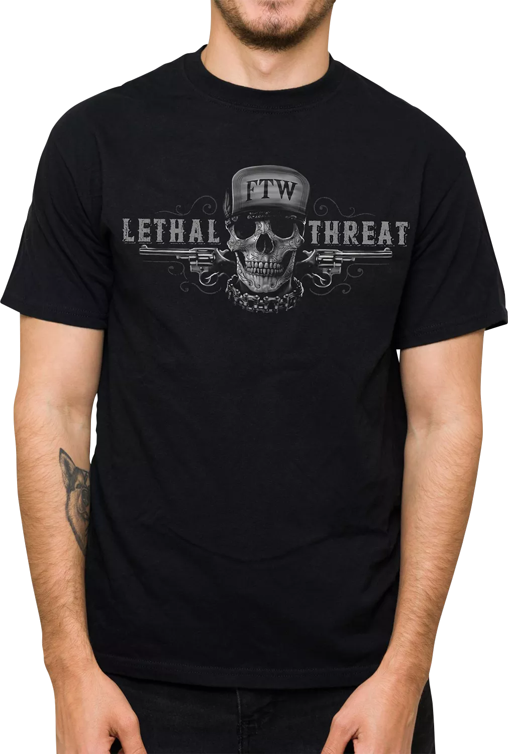 LETHAL THREAT Friend or Foe Black T-Shirt - Extra Large (XL) - Ultra-Soft 100% Pre-Shrunk Cotton