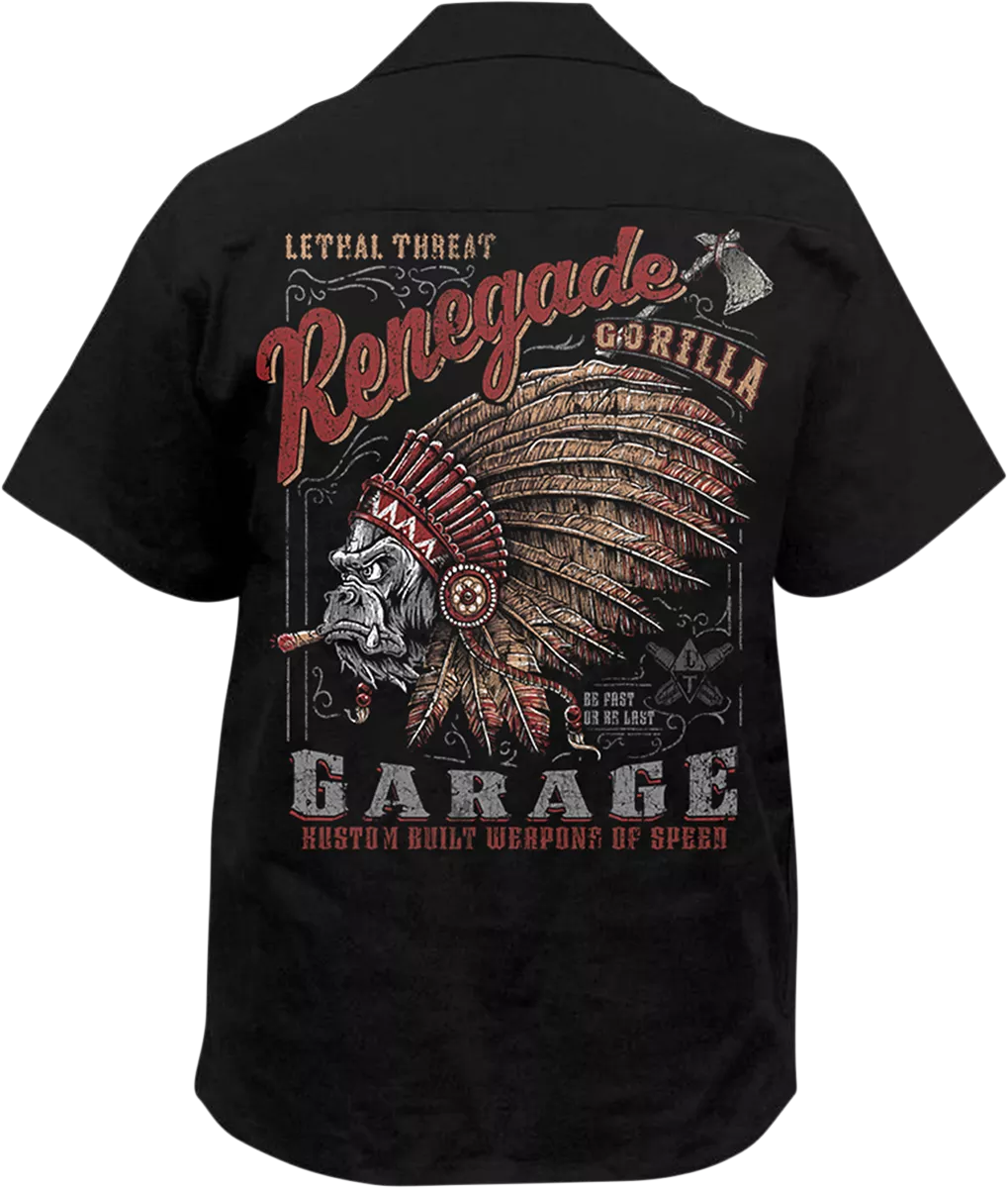 LETHAL THREAT Garage Gorilla Shirt in Black - 3XL HW50212XXXL