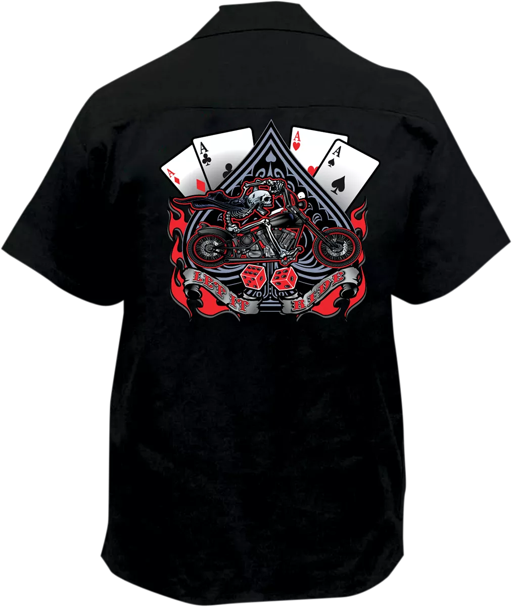Lethal Threat Let It Ride Shop Shirt - Black, 3XL FE50133XXXL