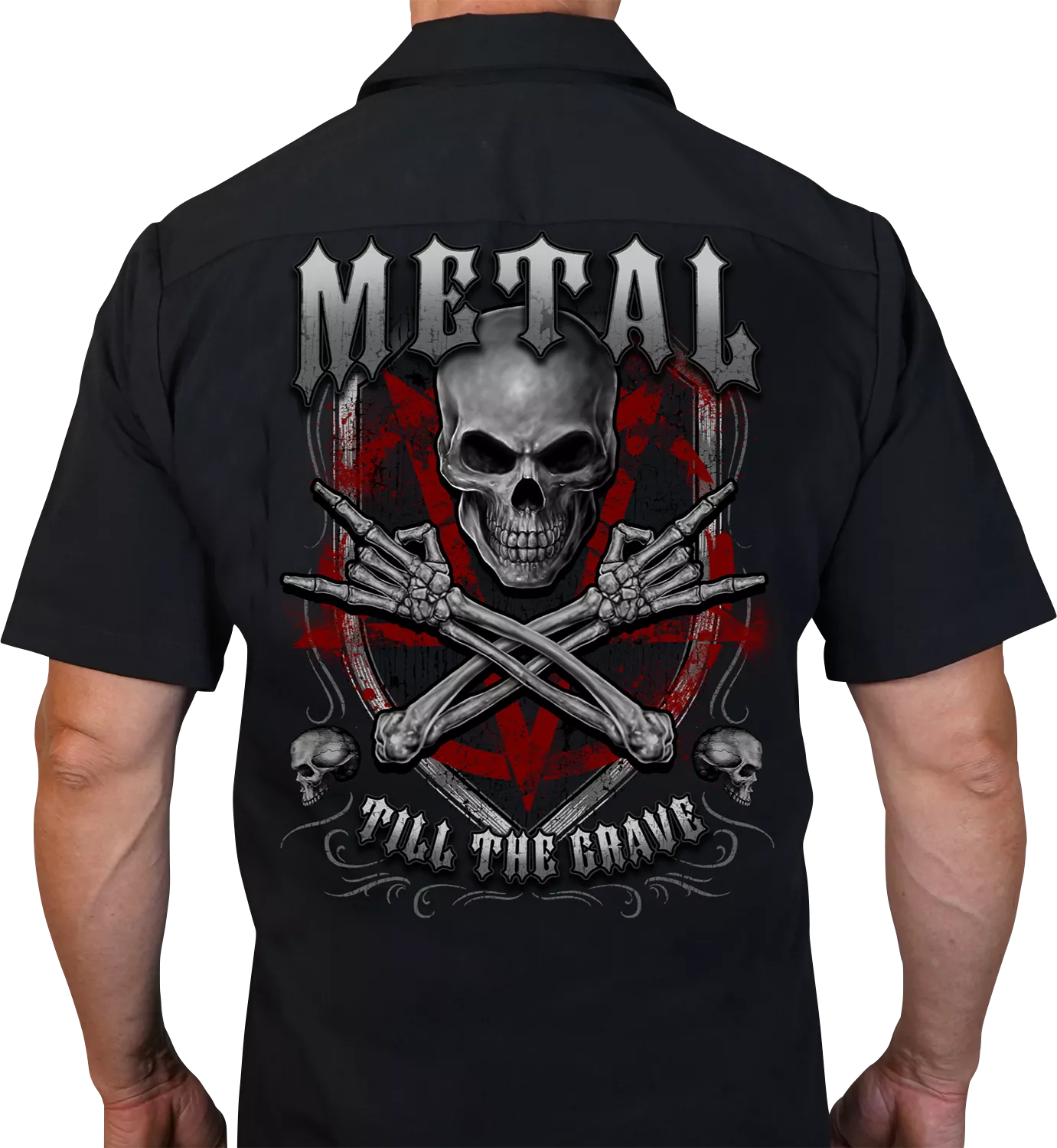Lethal Threat Metal Till the Grave Shop Shirt - Black, Size Large (Part Number DG60179L)