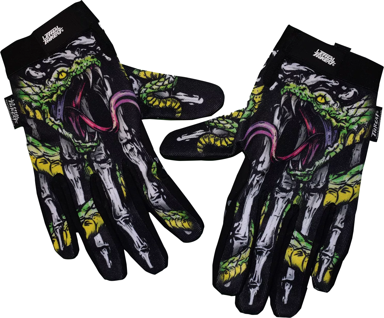 Lethal Threat Snake Bite Gloves - Black, Large (Part No. GL15019L)