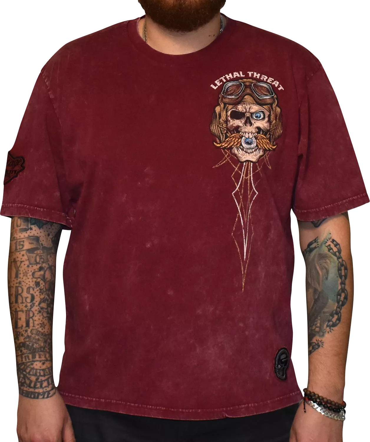 LETHAL THREAT Vintage Velocity Eye for an Eye T-Shirt - Red - 3XL VV40179XXXL