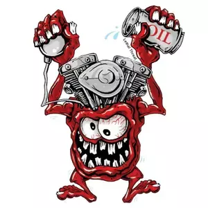 Lethal ThreatMotorcycle stickers Mini V-twin Monster